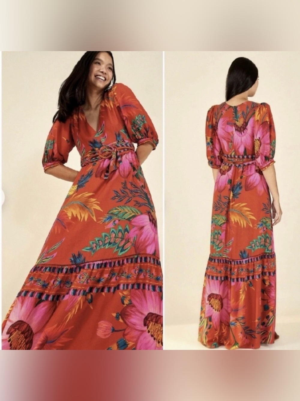 NWT FARM RIO  floral maxi Dress - Picture 2 of 6